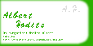 albert hodits business card